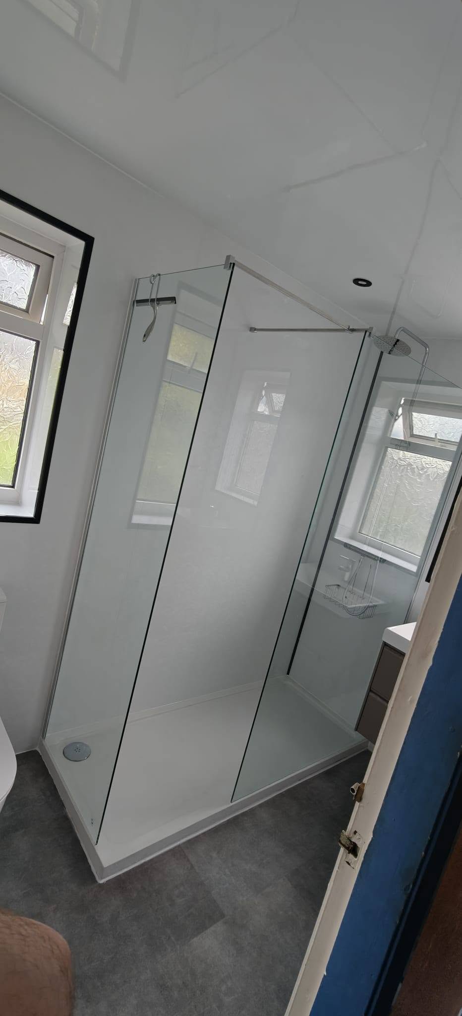 Completed accessible bathroom installation