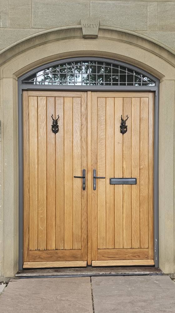 Completed door repair and finishing work